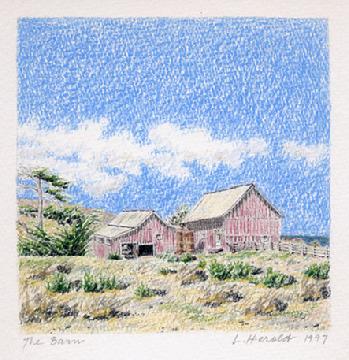 Santa Rosa Island Barn Art Print, California Channel Islands